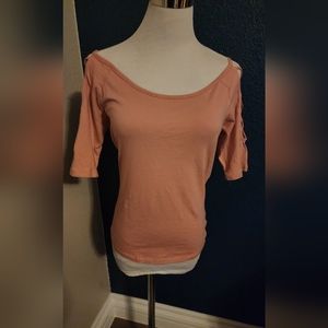 Blouse with cut out sleeve in size L